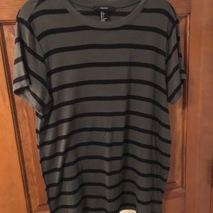 Green and Black Striped Shirt